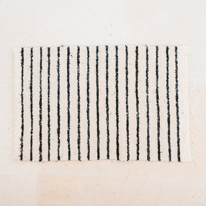 Baumwollteppich UNTUK – handgewebter Boho Läufer – Bettvorleger