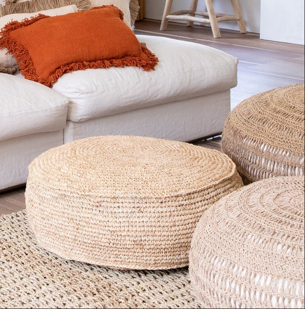 RAFFIA FLORES Pouf - Natur
