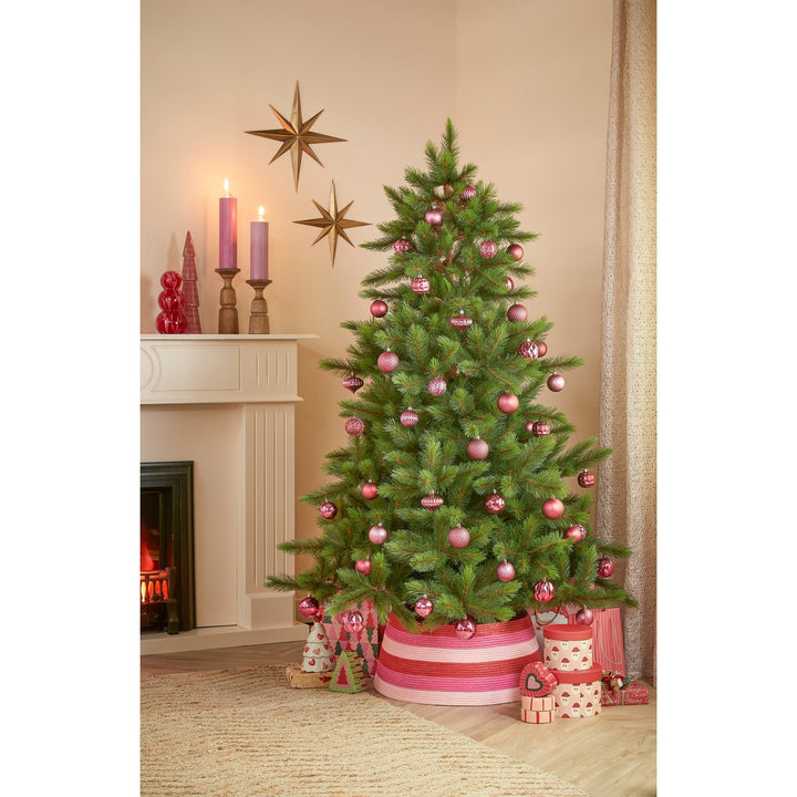 Weihnachtskugeln Set – 60 Stück – Ø7 cm – Kunststoff – Pink