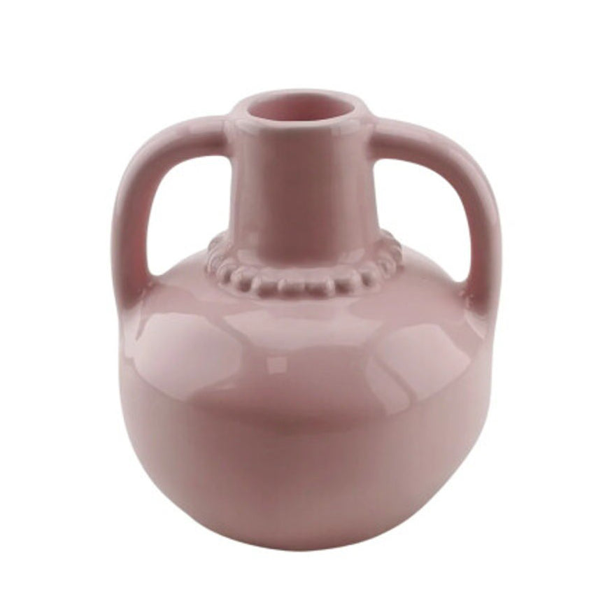 Kugelvase PEARL NECK - Krug Vase - rosa