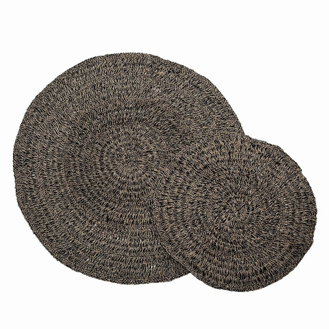 SEAGRASS Teppich - Naturschwarz rund 200
