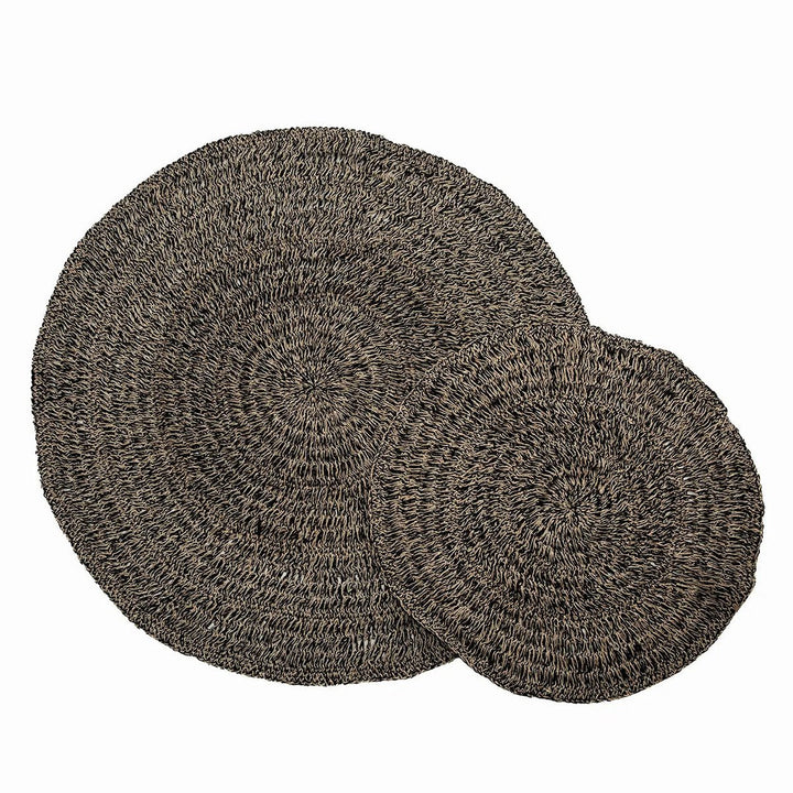 SEAGRASS Teppich - Naturschwarz rund 200