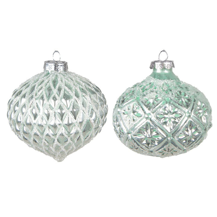 Weihnachtskugeln Ø 10x10 cm / Glas / 2er-Set