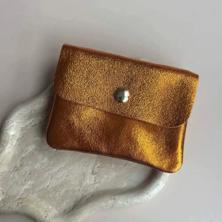 Geldbeutel BLUSH - Minitäschchen - Leder / Wildleder / Metallic