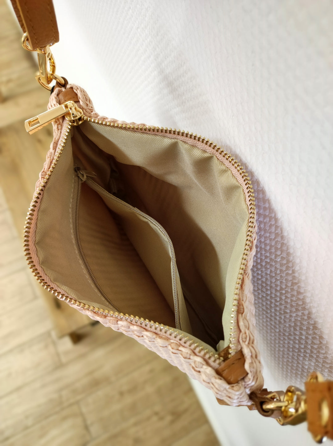 Clutch - Umhängetasche - Handtasche - apricot