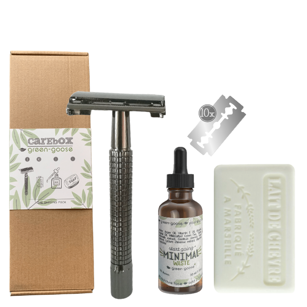 Carebox – Das Rasierpaket - Schwarz | Geschenkidee für Männer