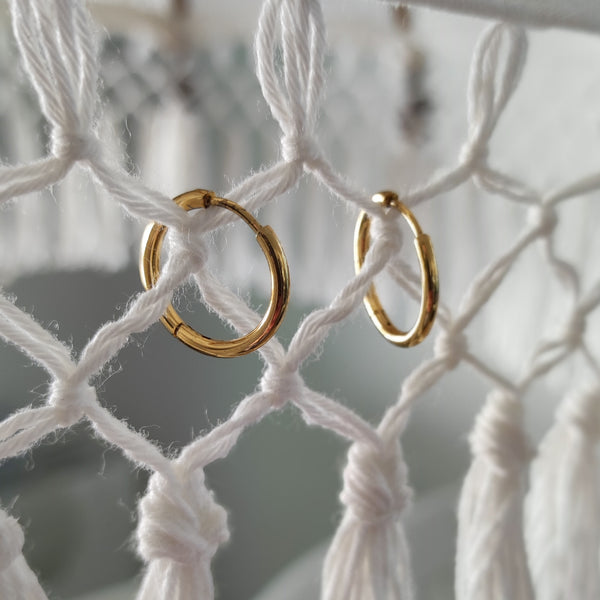 Ohrringe Creolen schmal gold (07)
