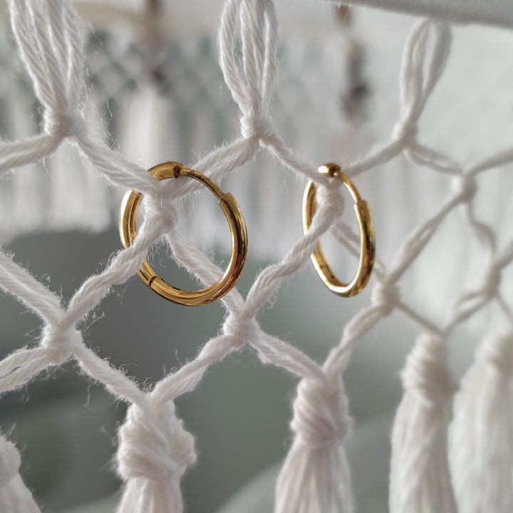 Ohrringe Creolen schmal gold (07)
