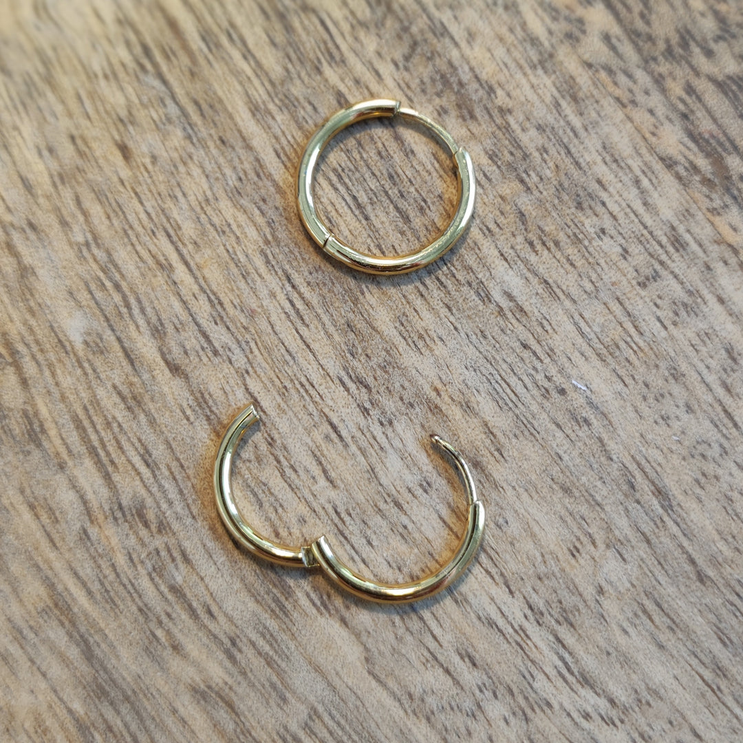 Ohrringe Creolen schmal gold (07)
