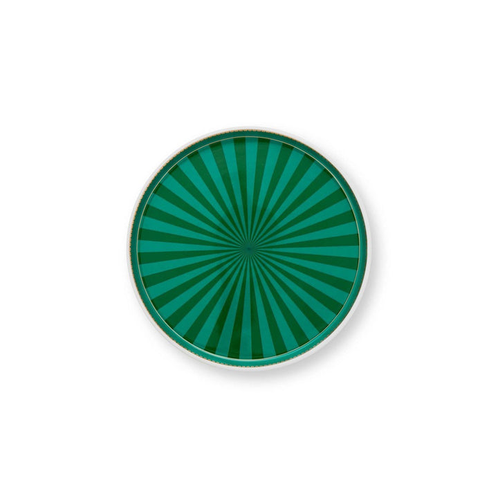 Mini Cake Tray LOVE BIRDS Stripes GREEN 24cm