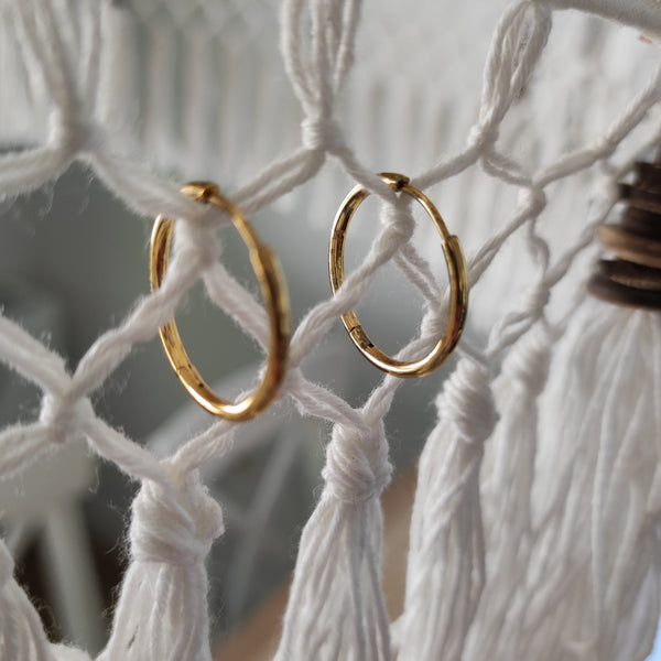 Ohrringe Creolen schmal gold (08)
