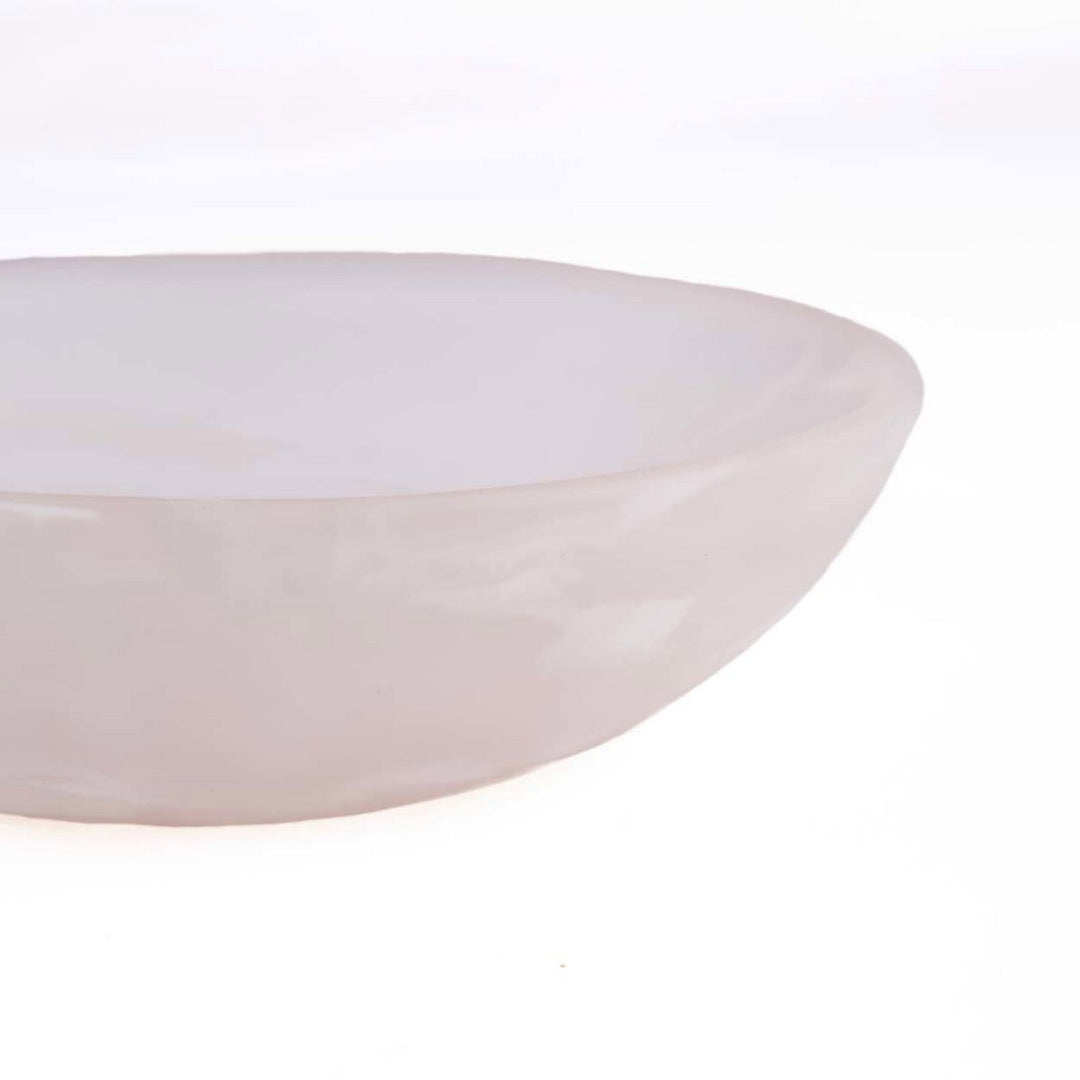 RESIN ORGANIC BOWL - Rosa Weiß M