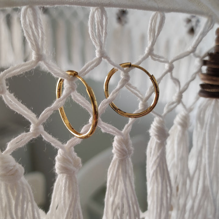 Ohrringe Creolen schmal gold (09)