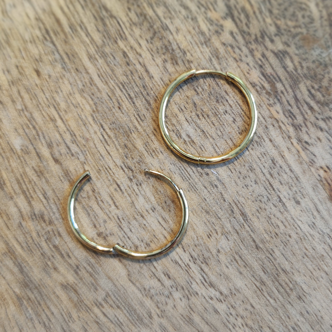 Ohrringe Creolen schmal gold (09)