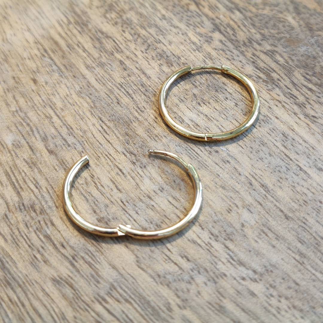 Ohrringe Creolen schmal gold (09)