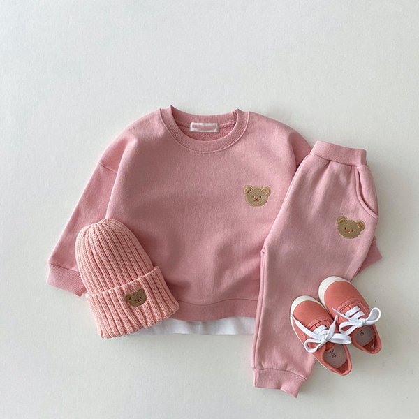 Kinder Jogger Set Teddy ROSA