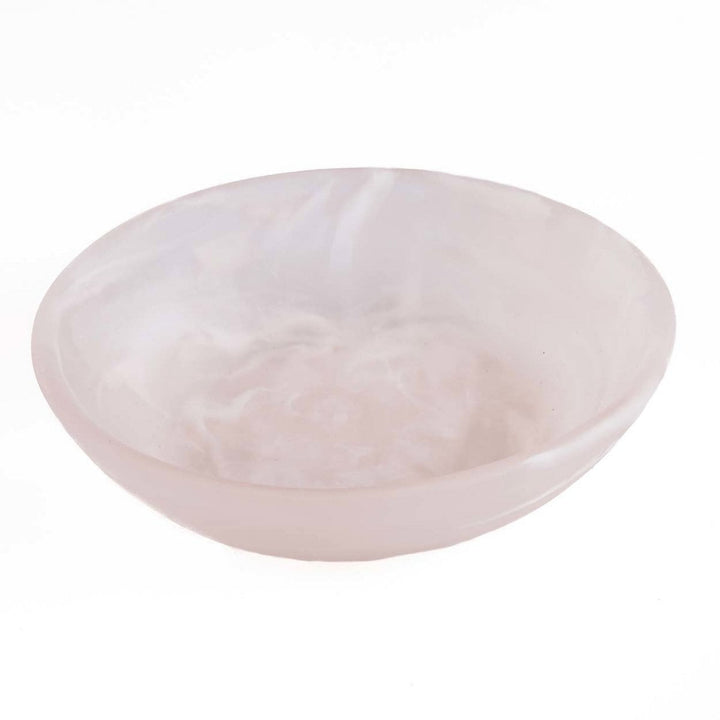 RESIN ORGANIC BOWL - Rosa Weiß M