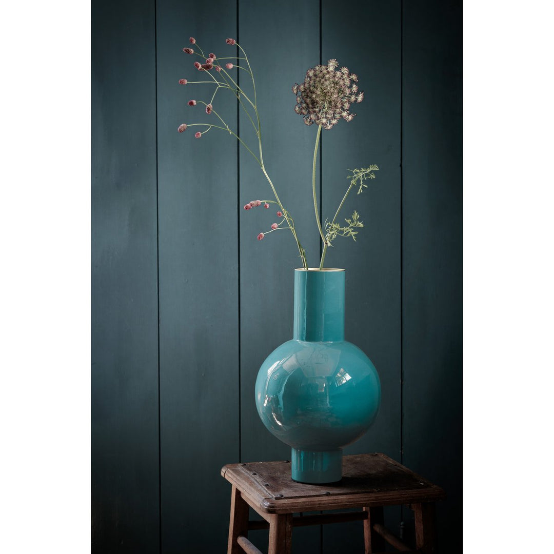 Vase Metal medium DARK GREEN 40cm