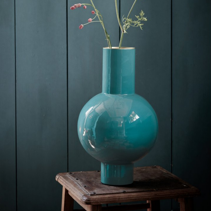 Vase Metal medium DARK GREEN 40cm
