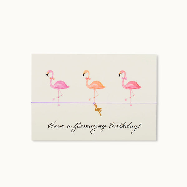 Grußkarte mit Armband: Have a flamazing Birthday!