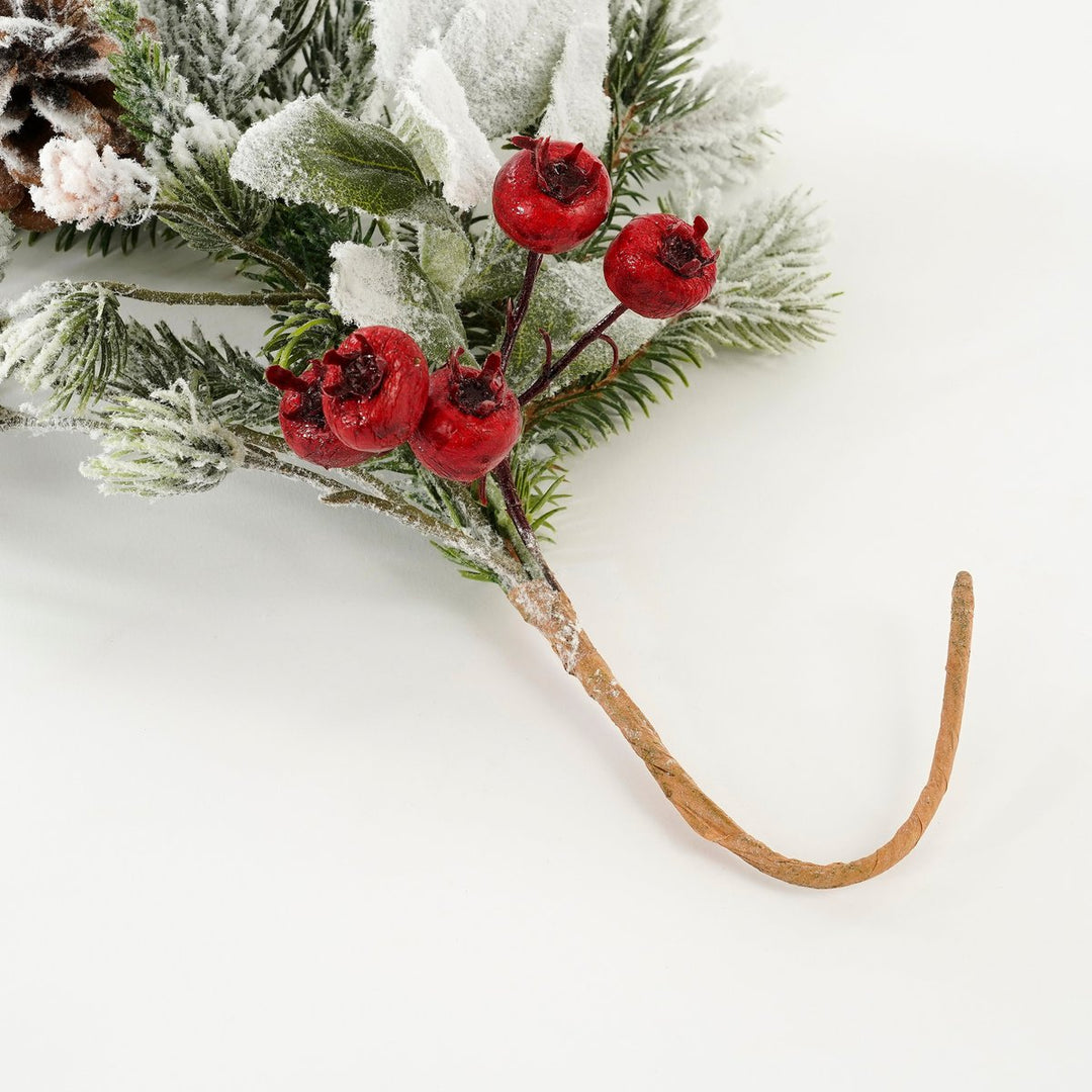 Girlande - Weihnachtsdeko mit Beeren & Schnee – L178cm