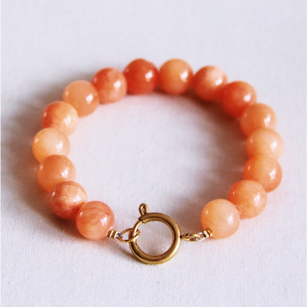 Armband - Perlenkette XL - Orange