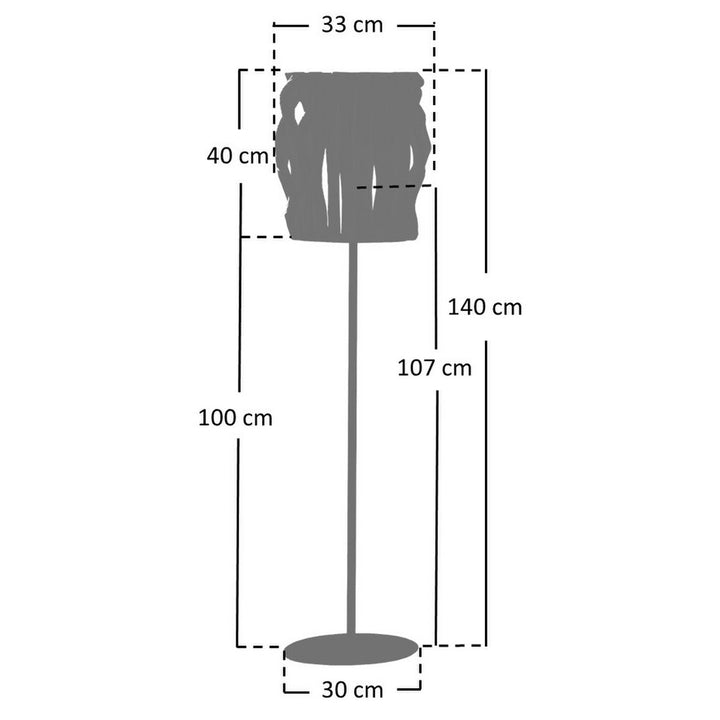 Stehleuchte WALT - Deko Lampe - Treibholz Natur 140cm
