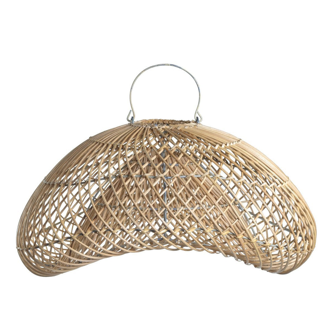 Handgefertigter Rattan-Lampenschirm PADMA - Hängelampe im Bohostil