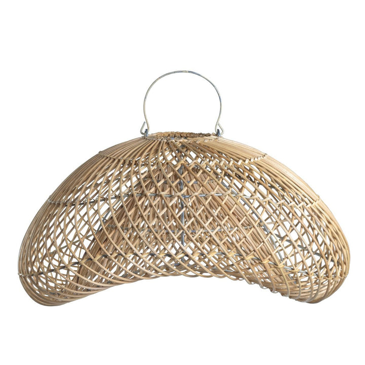 Handgefertigter Rattan-Lampenschirm PADMA - Hängelampe im Bohostil