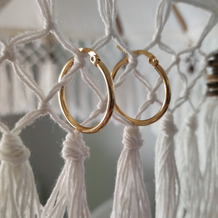 Ohrringe Creolen schmal gold (10)