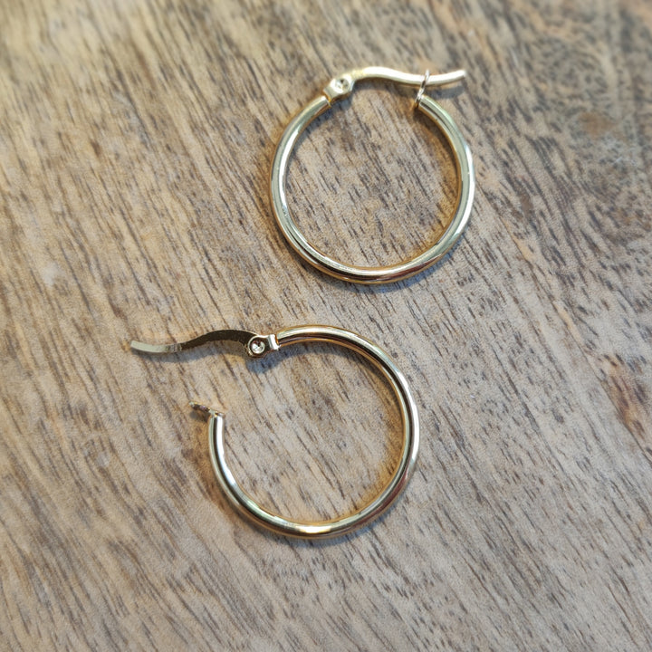 Ohrringe Creolen schmal gold (10)