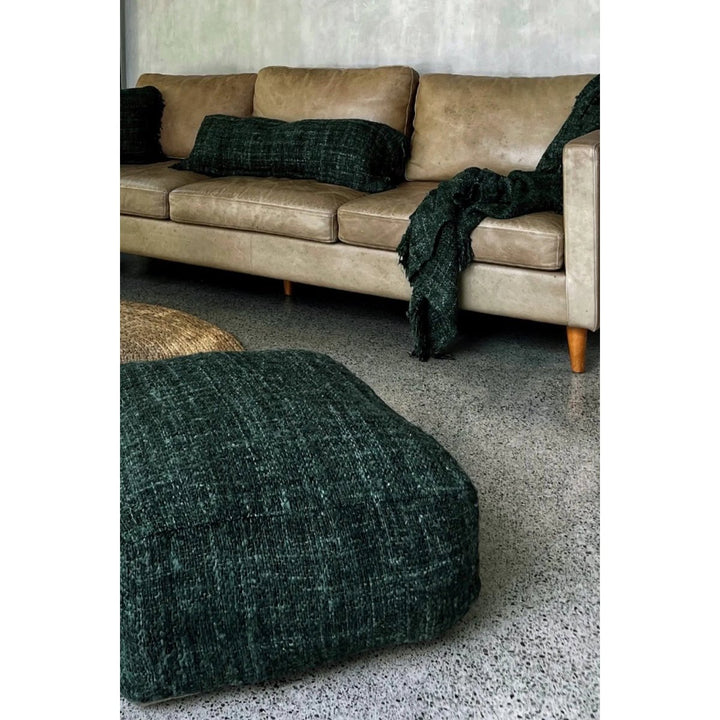 OH MY GEE Pouffe Waldgrün - Sitzhocker - Fußhocker