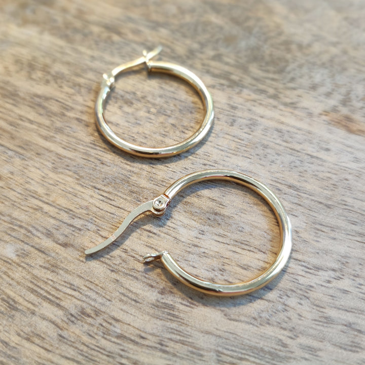Ohrringe Creolen schmal gold (10)