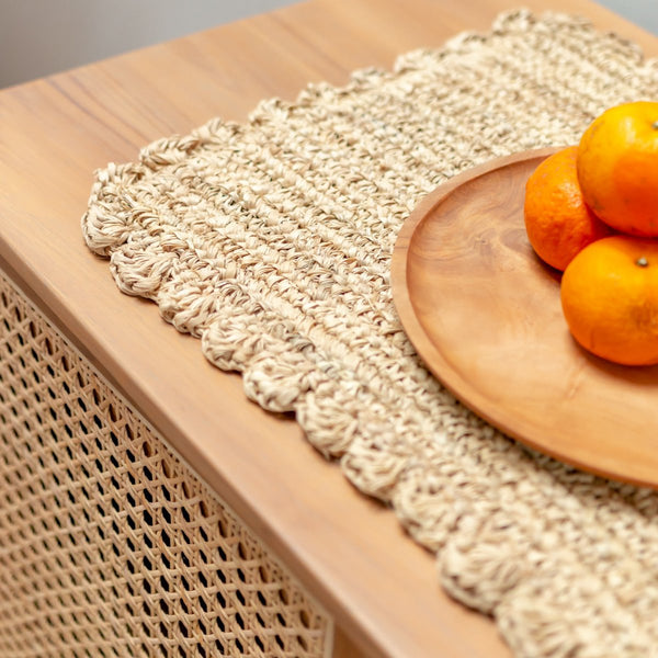 Handgefertigte Boho Tischmatten Sets KUARA - Tischsets - Korbmatten - Tischdekor