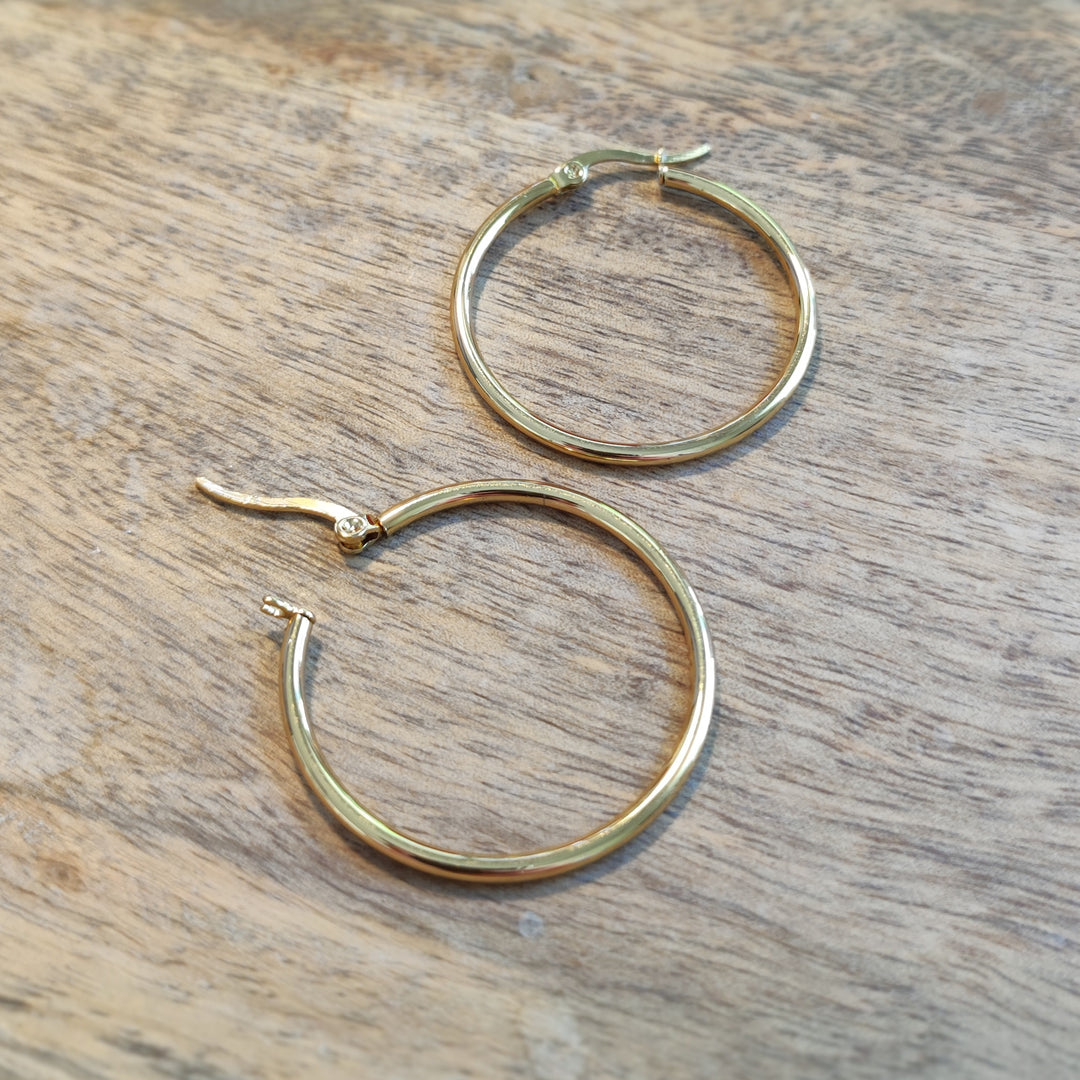 Ohrringe Creolen schmal gold (11)