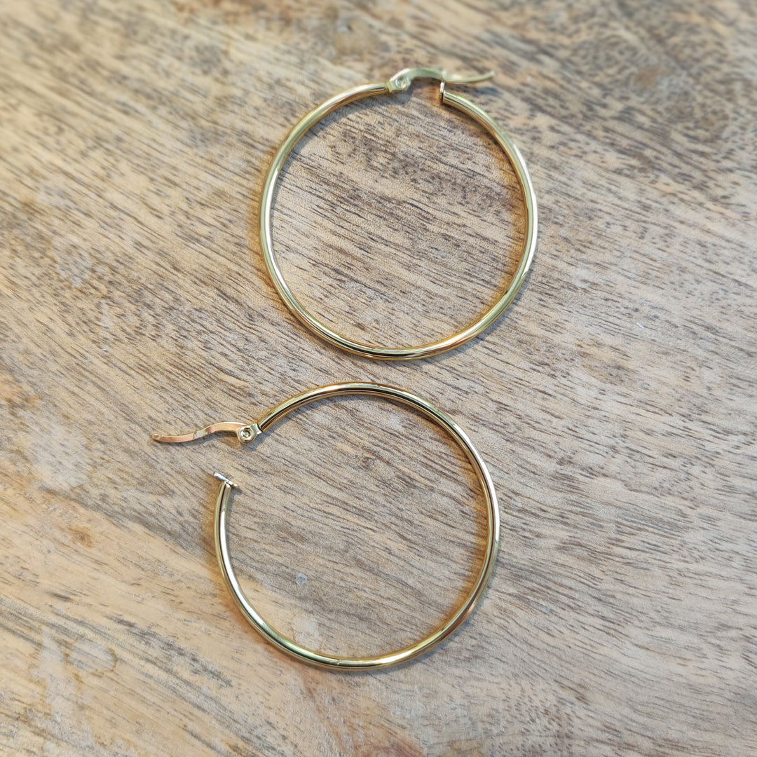 Ohrringe Creolen schmal gold (12)