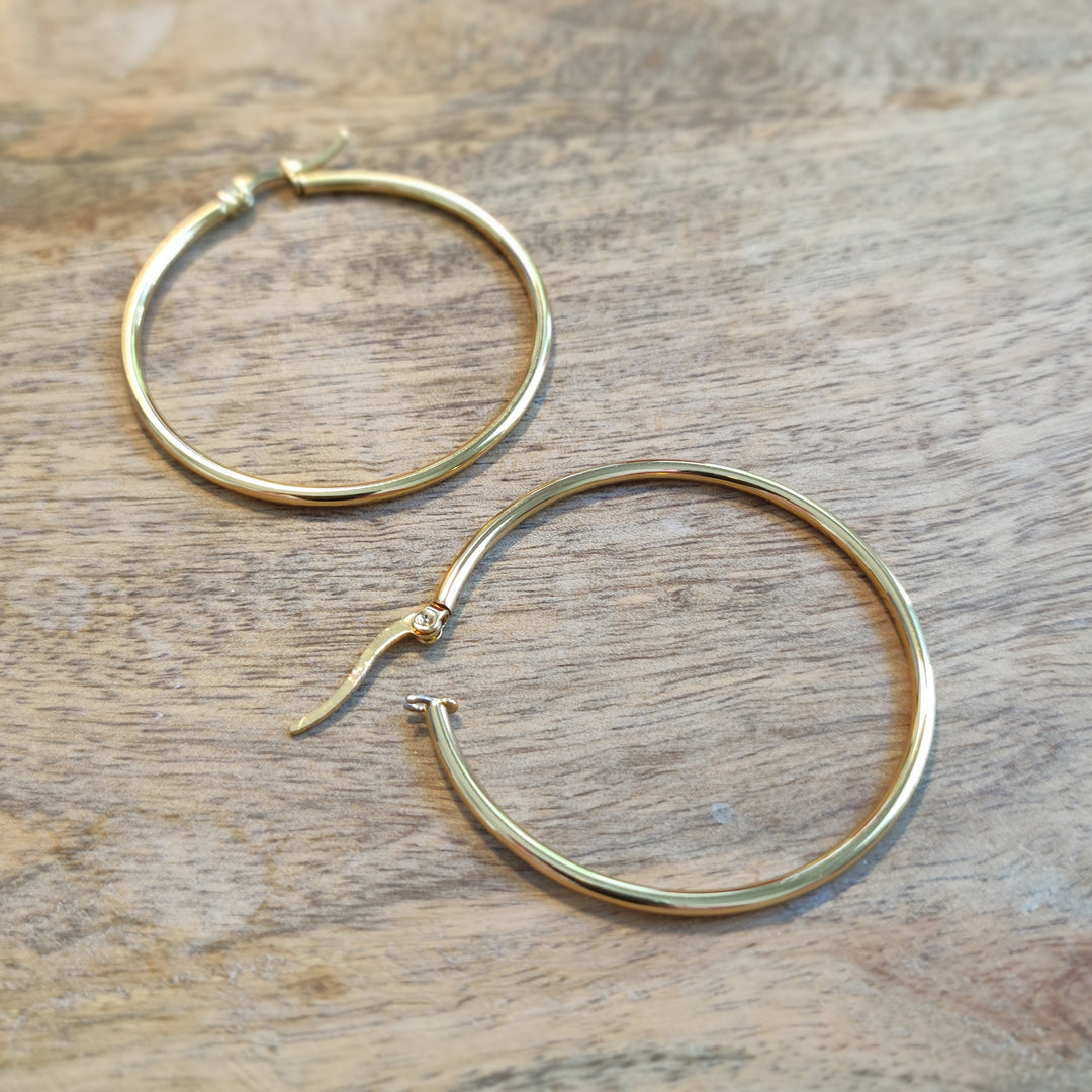 Ohrringe Creolen schmal gold (12)