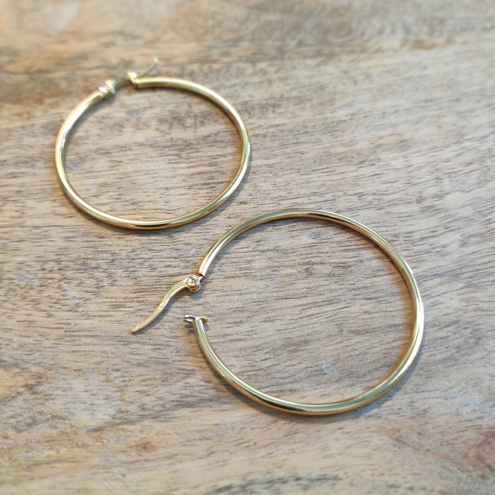 Ohrringe Creolen schmal gold (12)