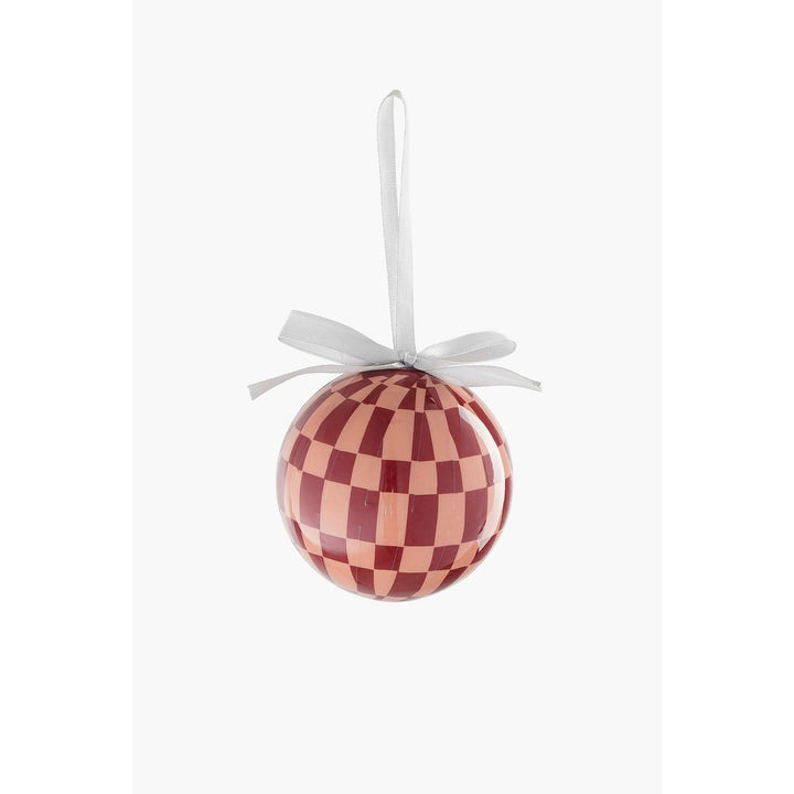 Geschenkset Weihnachtskugeln – 14 Stück – Ø8 cm – Pfirsich, Grau