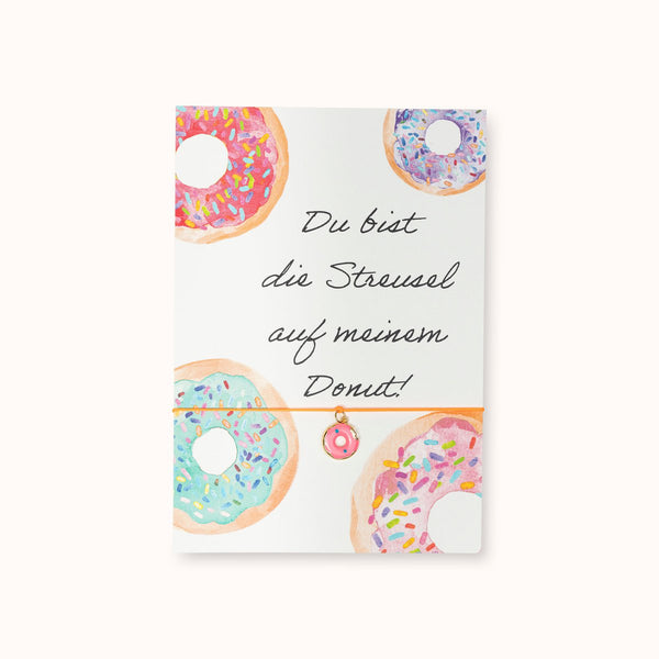 Grußkarte mit Armband: Donut Streusel