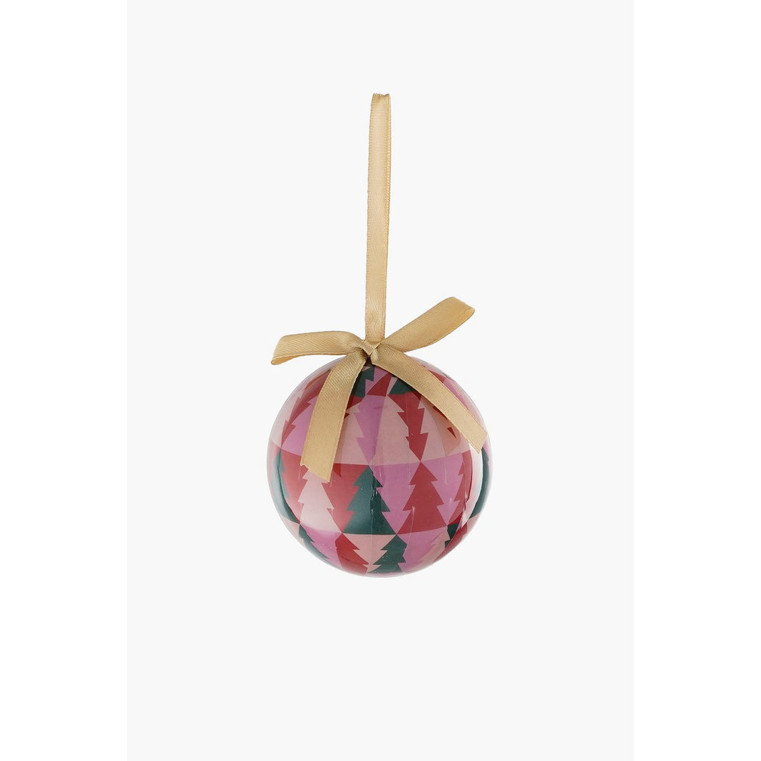 Geschenkset Weihnachtskugeln - 14 Stück - Ø8 cm - Rosa, Dunkelgrün