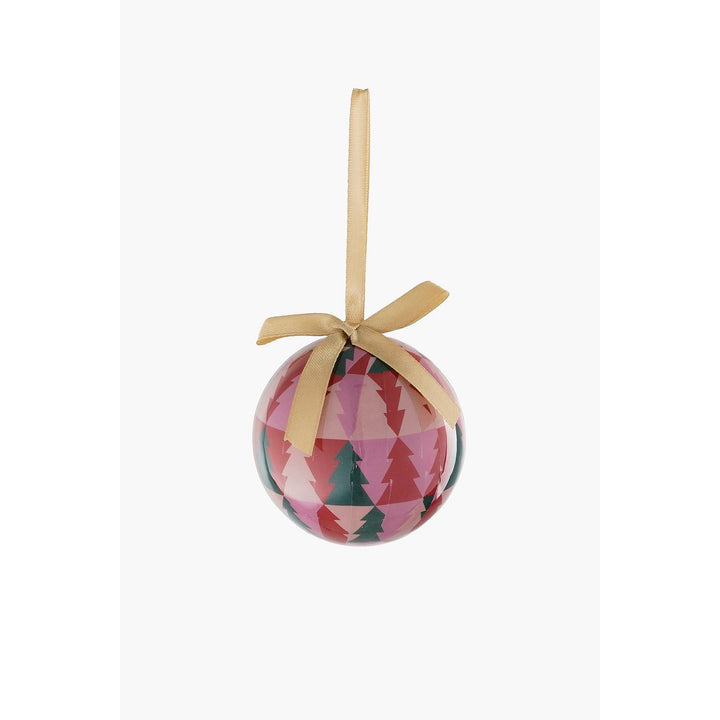 Geschenkset Weihnachtskugeln - 14 Stück - Ø8 cm - Rosa, Dunkelgrün