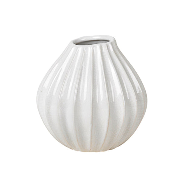 WIDE Vase S von Broste Copenhagen – Handgefertigte Keramikvase mit organischem Design