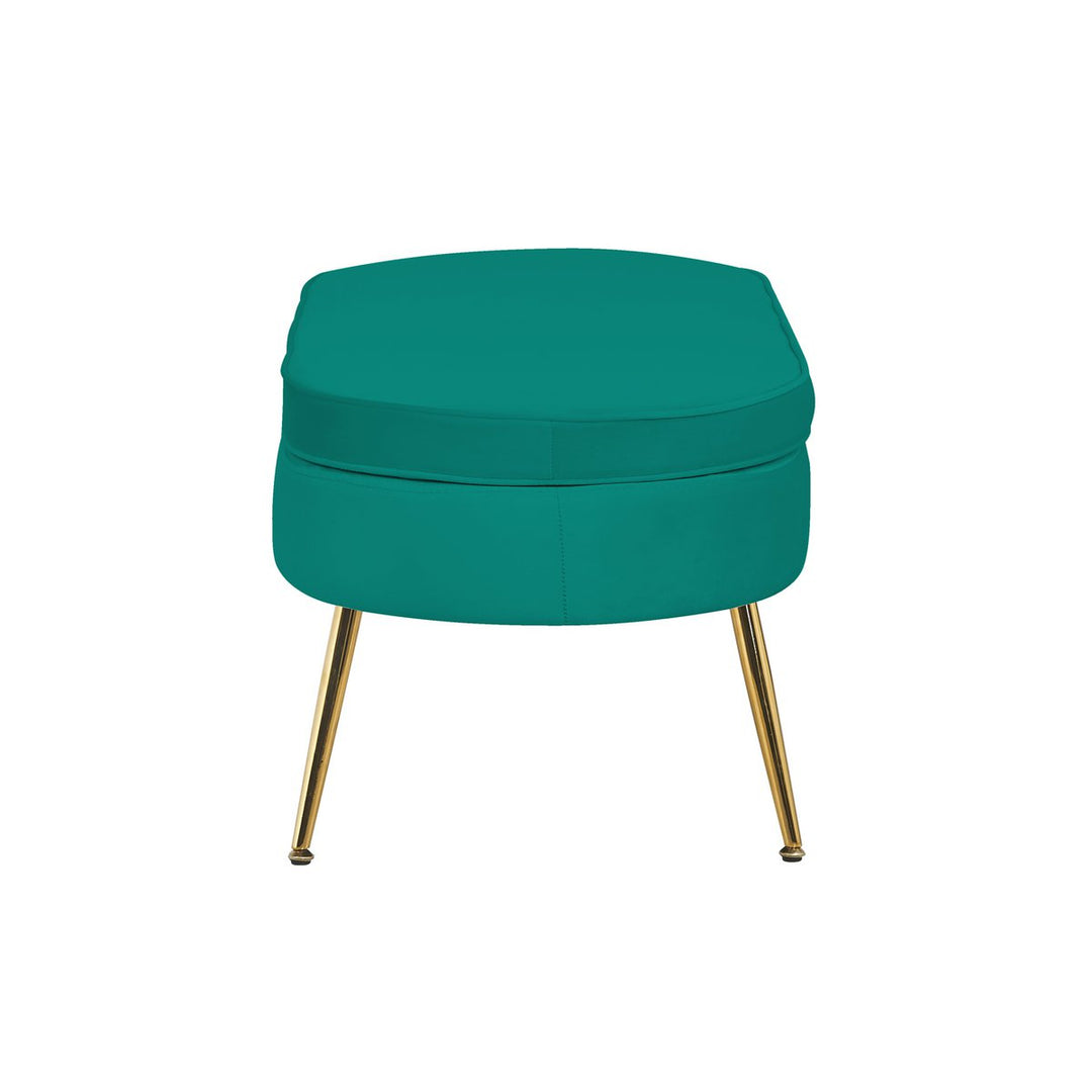 Hocker ARIELLE - Sitzbank - Oval Samt Grün