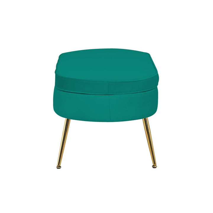 Hocker ARIELLE - Sitzbank - Oval Samt Grün