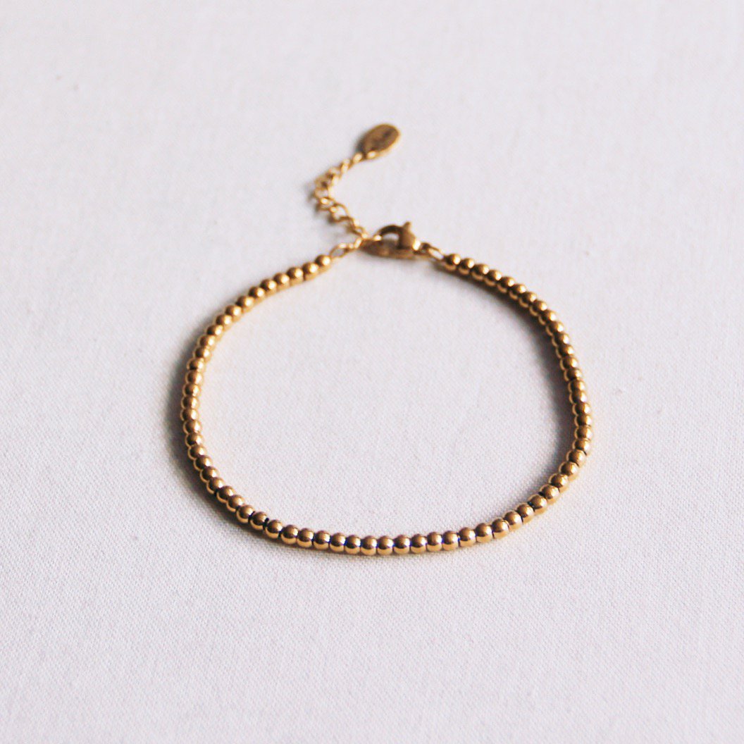 Armband - Steel Beads 3mm - Gold