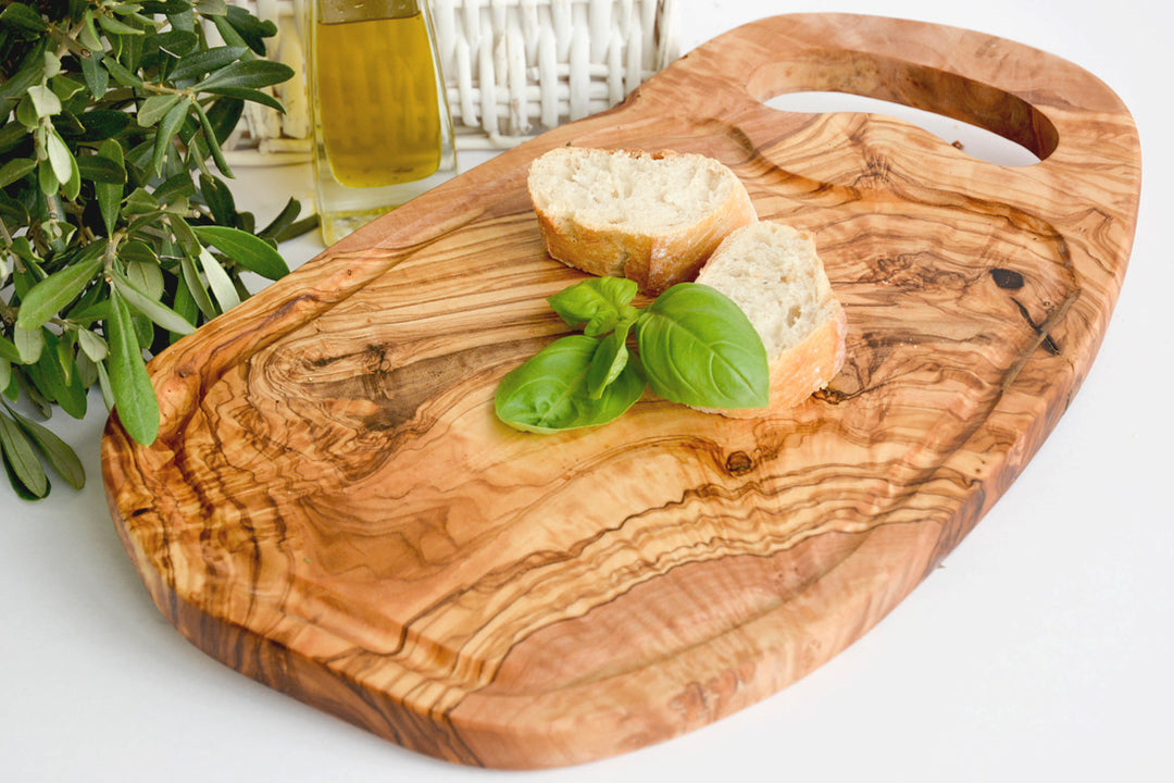 Steakbrett mit Saftrille und Grifflasche (L45-49cm)