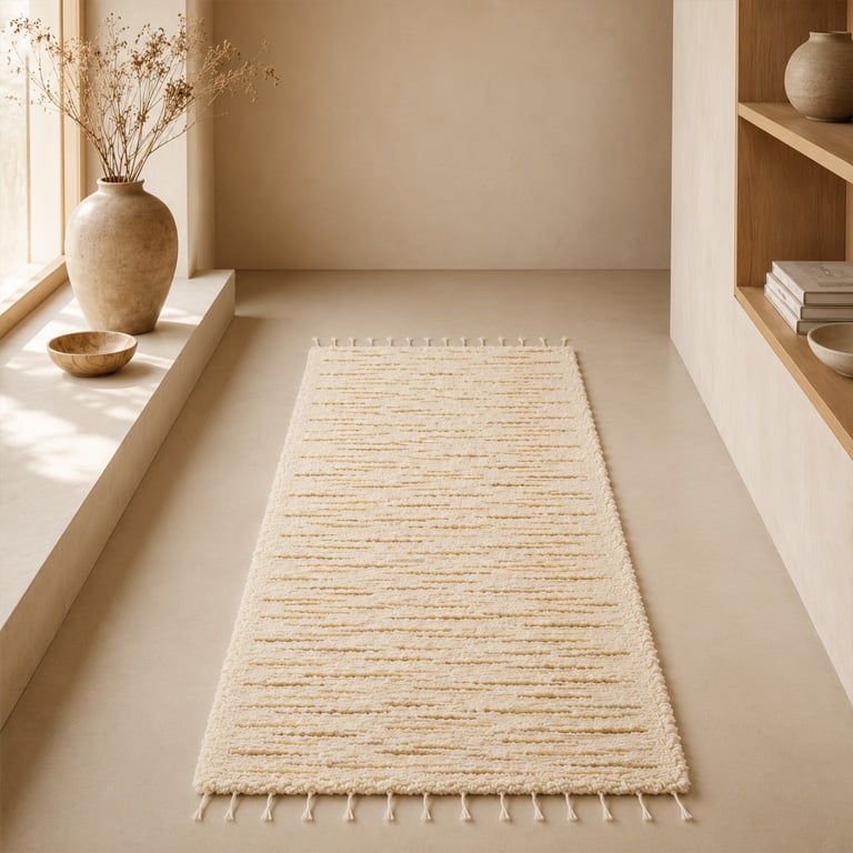 Teppich mit Fransen - Baumwolle 200x80