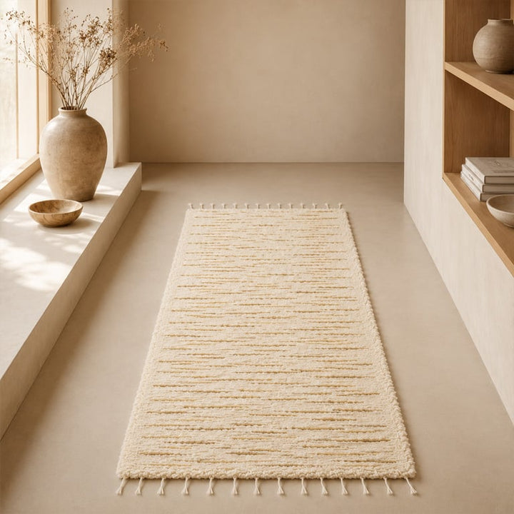 Teppich mit Fransen - Baumwolle 200x80