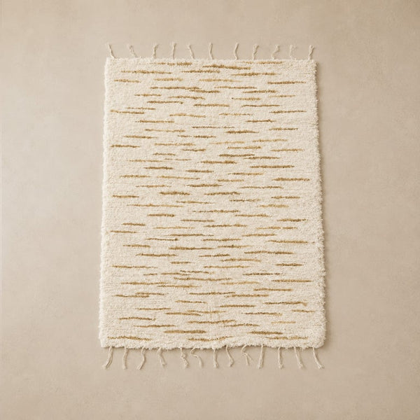 Teppich mit Fransen - Baumwolle 100x80